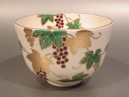 Amazon | 茶道具 抹茶茶碗 色絵 葡萄画、 京焼 相模竜泉作 | 佐藤大観