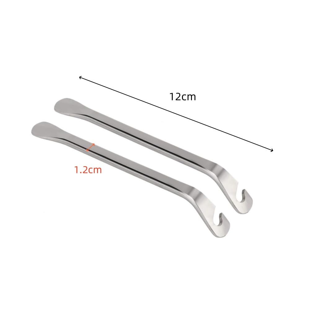 10 Pezzi Metallo Levagomme Bicicletta Leve Pneumatici, Leve Smontagomme,Leva del Pneumatico del Metallo, Leve per Pneumatici in Acciaio al Carbonio ad Alta Densità per Bicicletta Strumento