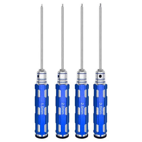 RC Tool Kit, Hex Allen Screwdriver Kit, RC Screwdriver Set 1.5mm 2.0mm 2.5mm 3.0mm Hex Driver Repair...