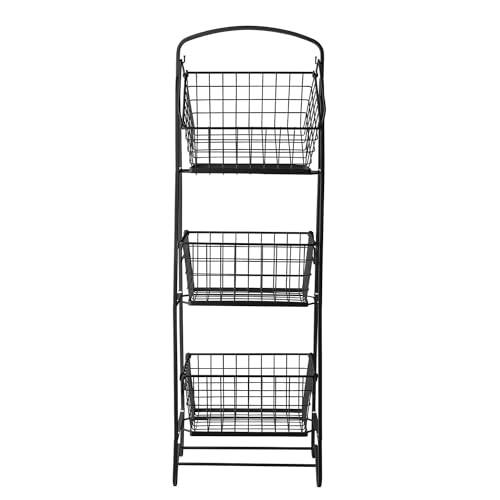 Member's Mark 3-Tier Floor Basket Stand (Black)