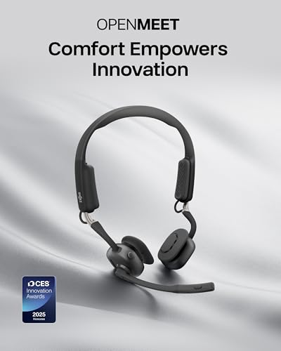 image for SHOKZ New OpenMeet - Open-Ear Bluetooth Computer Headset, Noise Cancel