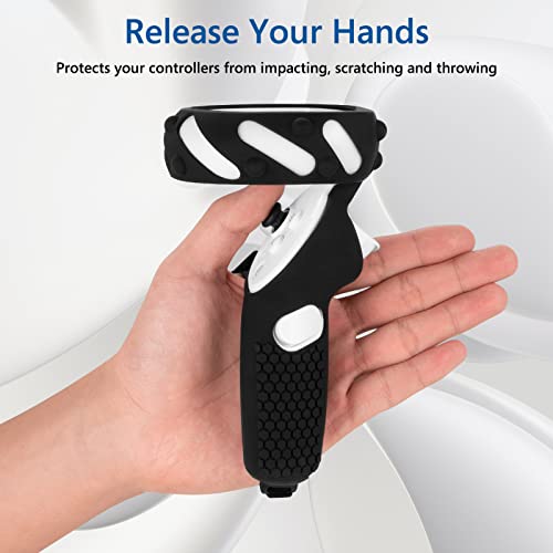 Geekria VR Cover Zubehör Set kompatibel mit Pico Neo 3, Touch Controller Grip Cover, Pico Neo 3 Front Face Protector Cover, Silikon Face Cover mit Lens Protection Cover (Schwarz) - Image 3