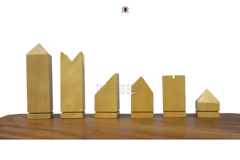 Ensemble d'échecs en bois massif ébène incrusté plateau moderne 30,5 cm