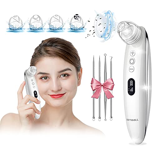 2021 Newest Blackhead Remover -Pore Vacuum Electric Blackhead Vacuum Suction Devices with 6 Suction Power and 4 Suction Probes, USB Rechargeable Blackhead Suction Tool for Women & Men