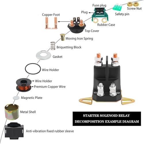 Relé de arranque solenoide cortacésped Murray Twin-Cut Turbo-Cut SA 5