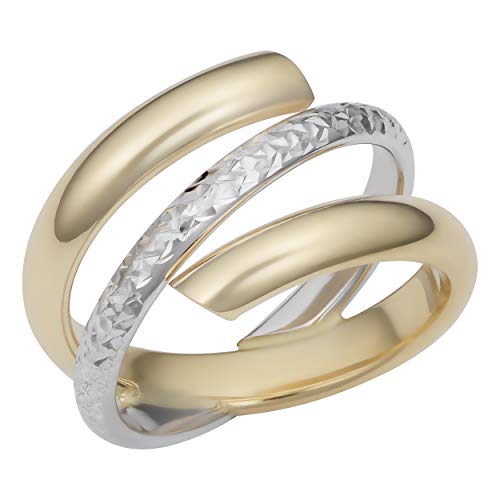 Bague bypass or 14 carats bicolore pour sublimer vos tenues