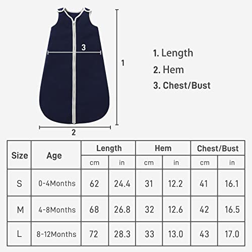 Zigjoy Baby Sleeping Bag Fleece Wearable Blanket For All Season 1.5 Tog Plush Sleeveless Sleep Sack Warm Soft Baby Swaddle Grow Bag For Newborn Infant Boy Girl 8-12 Months(Grey&Blue) #TOP5