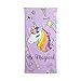 Secaneta Toalla Playa Unicornio Infantil Niñas de 75x150 cm, Tejido Velour Algodón...