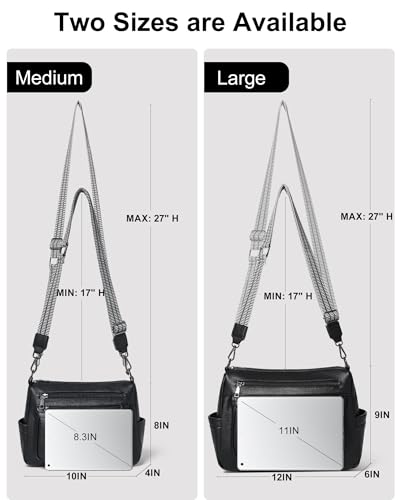 Image of Bluome Crossbody Purses for Women, Medium Large Faux Leather Crossbody Bags Lightweight Sling Bag Shoulder Handbags