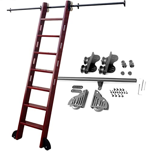  Black Steel Round Tube Mobile Ladder Track for Rolling Ladder Hardware Kit Sliding Hardware Rolling Library Kit 
| Roll