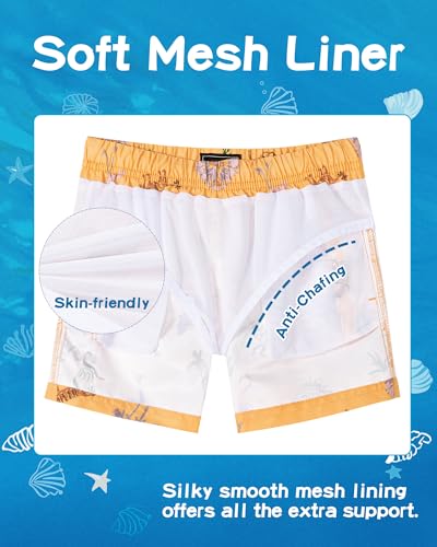 Image of SURF CUZ Boys Swim Trunks Toddler Swim Shorts UPF 50+ Bathing Suit for Boy Swimsuit Quick Dry Mesh Beach Boardshorts Swimwear