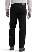 Vista 3 de Wrangler Authentics Jeans clásicos para hombre, corte holgado, con 5 bolsillos de algodón