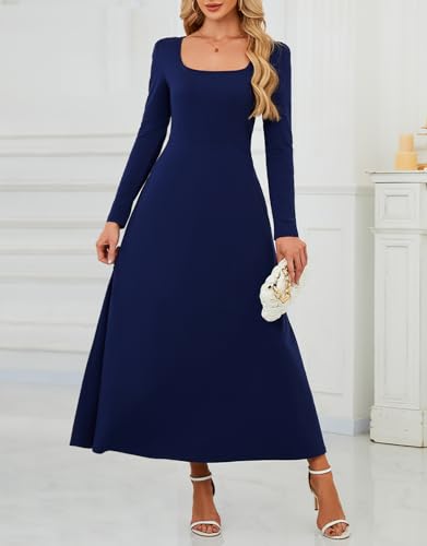 KETAWAK Women's Long Sleeve Maxi Dress with Pockets - Image 4