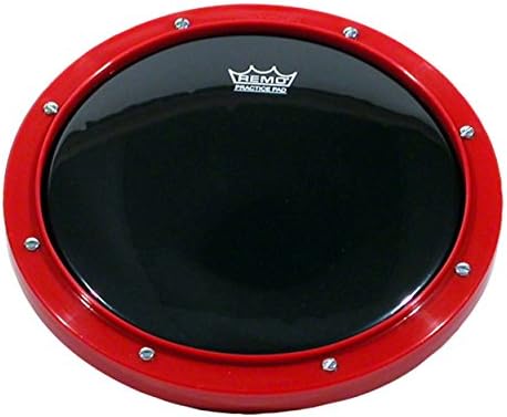 Remo RT-0010-58 10" Red Tunable Practice Pad with Ambassador Ebony Drumhead