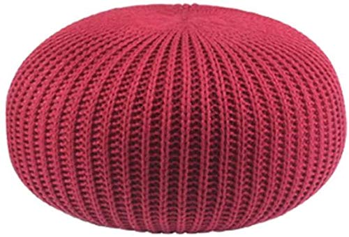 Grand pouf ottoman en pur coton tressé de tradition artisanale