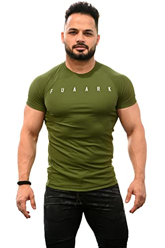 Image of FUAARK Men's Round Neck Slim fit Gym & Active wear Sports T-Shirt for Workout & Casual Wear
