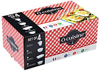 Pyrex Ôcuisine 333SA95 Cook & Store-Cooking Esentials Value Pack-Set of 4, One Size Clear