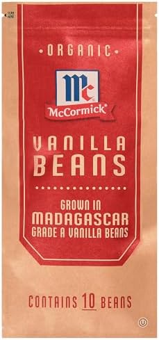 McCormick Madagascar Vanilla Beans (Organic, Gluten Free), 10 count