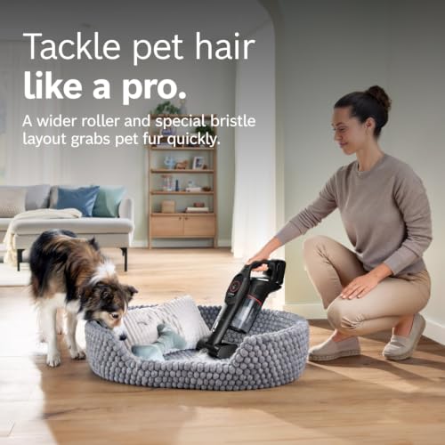 Image of Bosch Unlimited 9 Cordless Stick Vacuum Cleaner, 2 Batteries, Fast Charger | Vacuums Pet Hair, Multi-Surface, Hard Floors and Carpets - HEPA Filter - 15 to 60 Min Battery - 6 Accessories - Dark Cream