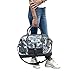 Mona B Large Western Inspired Canvas Duffle Bag for Women | Zipper Tote Bag | Stylish Vintage Shoulder Bags Women (Grey)