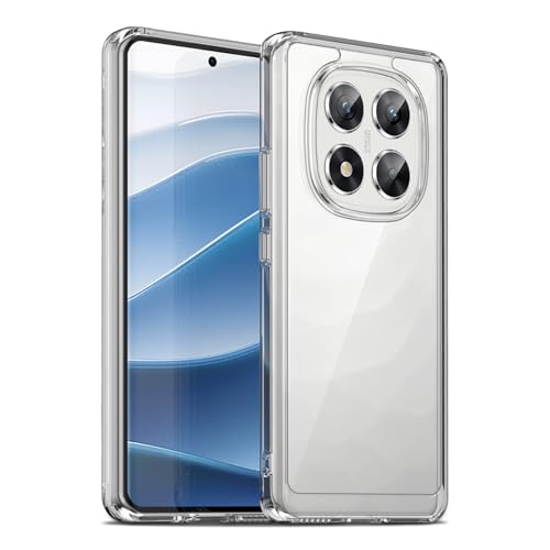 Image of Case for Xiaomi Redmi Note 14 Pro 5G, Military Grade Drop Protection Clear Phone Case, Yellowing Resistant, Anti-Scratch Hard PC Back, Shockproof Hard Ultra-Thin Protective Cover, Transparent
