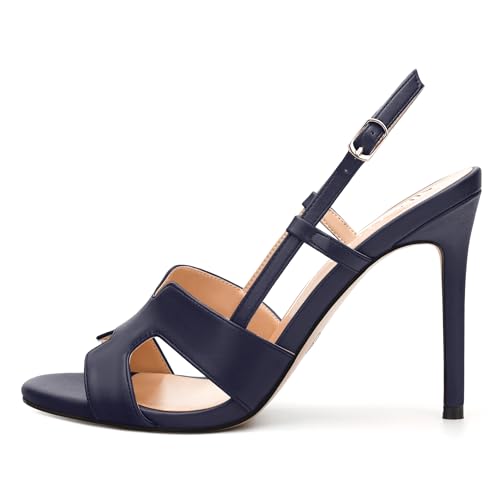 NUMALEO High Heel Sandals for Women Open Toe Slingback Stiletto Heels Sexy Strappy 4 inch Heeled Sandals Dress Shoes For Party Wedding2