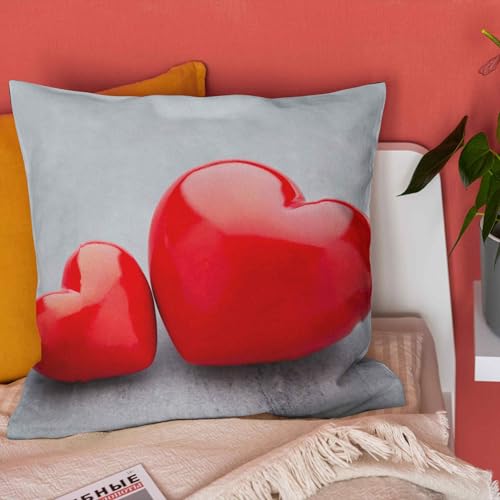 Housse de coussin rouge oriental CEVAN taie d'oreiller lin canapé 50x50