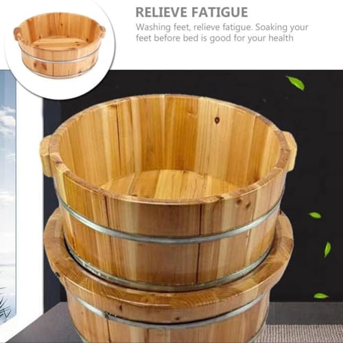 Bañera de madera para pies, cubo multifuncional miniatura 2