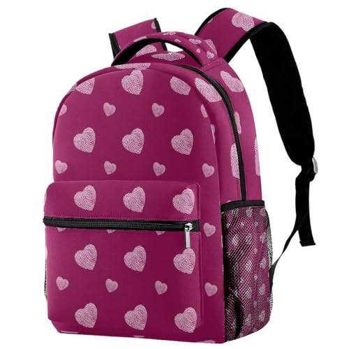 Sac de voyage décontracté à motif cœur, parfait pour les sorties du week-end
