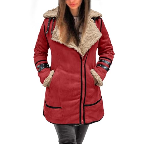 Veste Femme Veste Cuir Femme Blouson Aviateur Manteau Mi Saison Kaki Cintré Hiver Capuche Vêtements Gothique Bombers Femmes Blousons Manteaux Noir Perfecto...