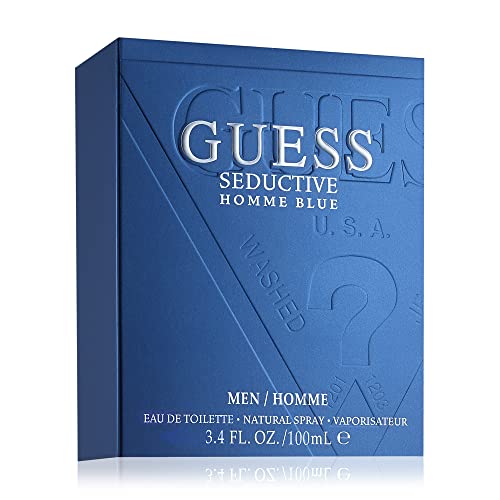 Guess Seductive Uomo Blue Eau de Toilette Spray da uomo, 3,4 once / 100 ml