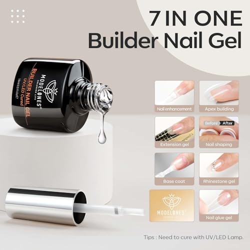 Modelones 2W-US-KR3-GM Builder Nail Gel,7-In-One Clear Gel Builder thumb #1