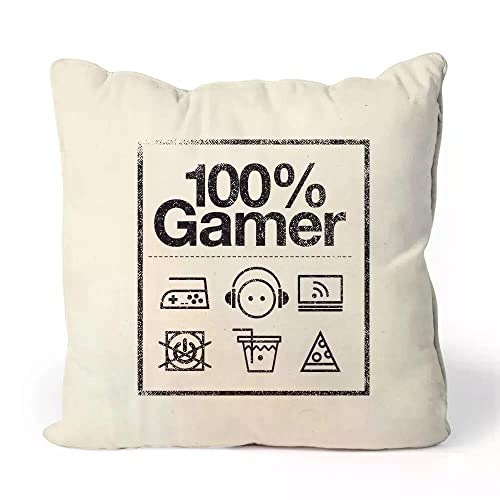 Studio Geek Almofada Gamer Vintage 40cm x 40cm Estampa de Jogo Lavável Pelúcia Algodão Poliéster...