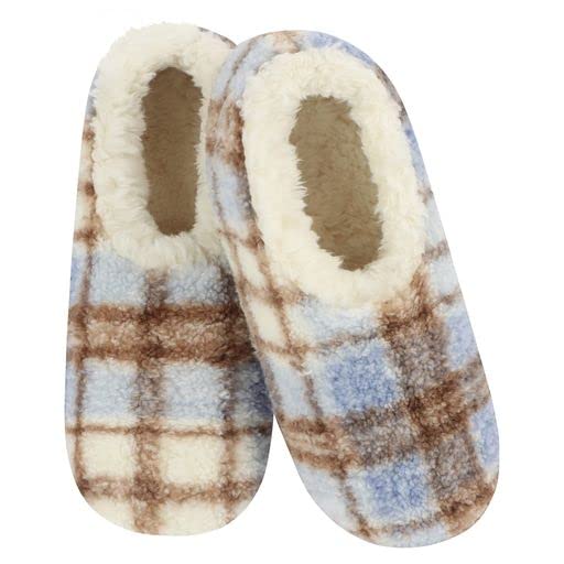 Image of Snoozies Womens Textured Slipper Socks Fuzzy House Slippers