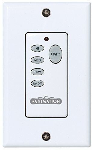 FanimationC25 Traditional Wall Non-Reversing-Fan Speed and Light from Controls Collection in White Finish, 4.57 inches