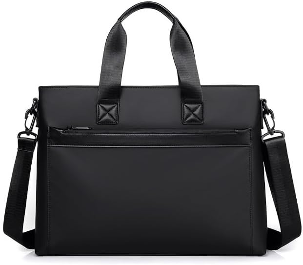 Men's Black Crossbody Bag Large Capacity Single Shoulder Business Handbag Commuting Briefcase