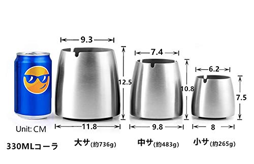 Ash Tray For Cigarettes, Stainless Steel Outdoor Ashtrays Windproof For Patio Tabletop Modern Outside Ash Tray For Outdoor/Courtyard/Bar/Office Etc #TOP1
