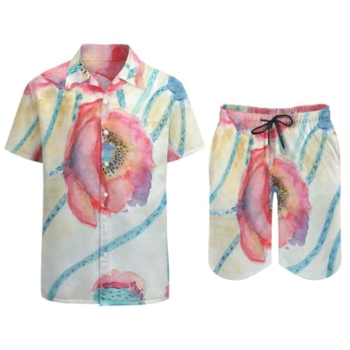 Tenue de plage courte homme décontractée ensemble d'été imprimé