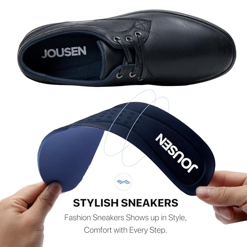 Image of Jousen Men's Fashion Sneakers Classic Retro Casual Shoes for Men Breathable Business Dress Sneaker