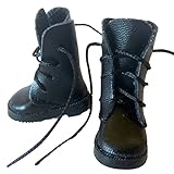 Blythe Doll Shoes, Miniature Leather Boots. Black Footwear for BJD 1:6 scale Pullip. Neo Pure Nemo