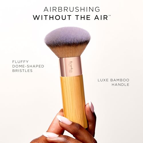 Image of tarte the buffer airbrush finish foundation brush - Blending Brush for Cream, Liquid or Powder Makeup, Buildable Coverage & Seamless Application for Flawless Finish, Vegan & Cruelty-Free, full size