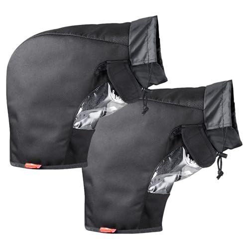 Genérico Manguitos para Manillar de Motocicleta: Guantes Impermeables para Cubrir Las Manos, protección contra el Clima frío | Cómodos Guantes de Agarre con Mango Powersports, Resistentes al Viento p