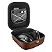 Geekria Shield Headphones Case Compatible with Sennheiser HD 550/505/599/598/560S/559/558/555/400 Pro, Replacement Hard Shell Travel Carrying Bag with Cable Storage (PU Brown)