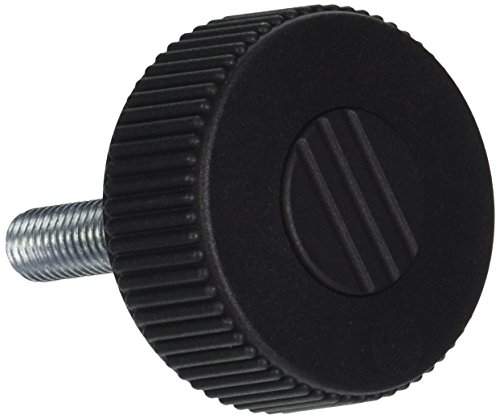 Kipp 06267-2312 Thermoplastic Novo-Grip Tapped Through Hole Knurled Wheel, M12 Female Thread, Stainless Components, Style K, Metric, Size 3, 63mm Diameter, 41mm Height, Anthracite Grey (Pack of 10)