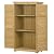 5.25ft Hx2.85ft L Outdoor Wooden Storage Sheds, Polibi Fir Wood Tool Organizer, Patio Storage Cabinet with Double Lockable Doors, 3-tier Shelves and Waterproof Asphalt Roof for Garden Backyard