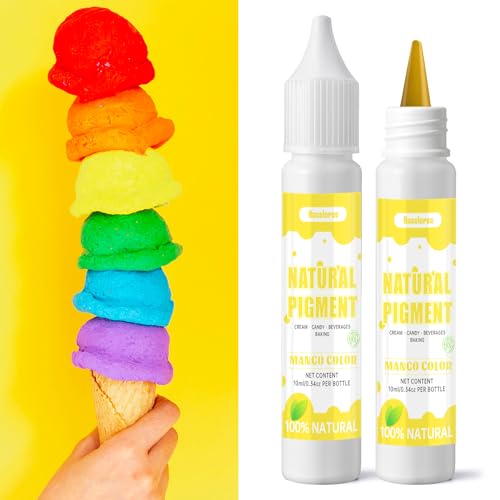Image of Natural Liquid Food Coloring Set - 12 Vibrant Colors, 0.34 fl oz Each, Food-Grade, Gluten-Free, Odorless, Vegan, Non-GMO, Kosher Safe Dye for Baking, Cake Decorating, Easter Eggs, Icing, Cookies, Drinks & Fondant (Six-color set)