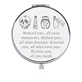 FEELMEM Evil Queen Witchy Compact Makeup Mirror Witch Poison Gift Villain Fan Mirror Halloween Witch Gift Villains Lover Gift
