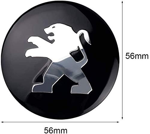 4 Stuks Sticker Wielnaafdoppen Voor Peugeot 308 2008 107 5008 56MM, Velgen Cover Wieldoppen Antiroest Waterdichte Anti-stof Anti-kras Naafdop Naafdoppen Sticker