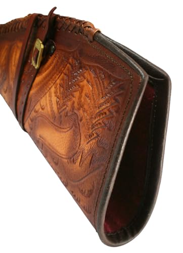 Historical Emporium Western Rifle Shotgun Scabbard Lined Tooled Leather4