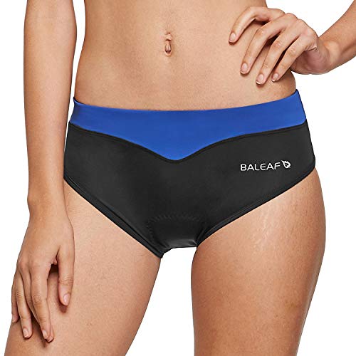 BALEAF Women's Cycling Underwear 3D Padded Bike Shorts Quick Dry Lightweight Blue line
